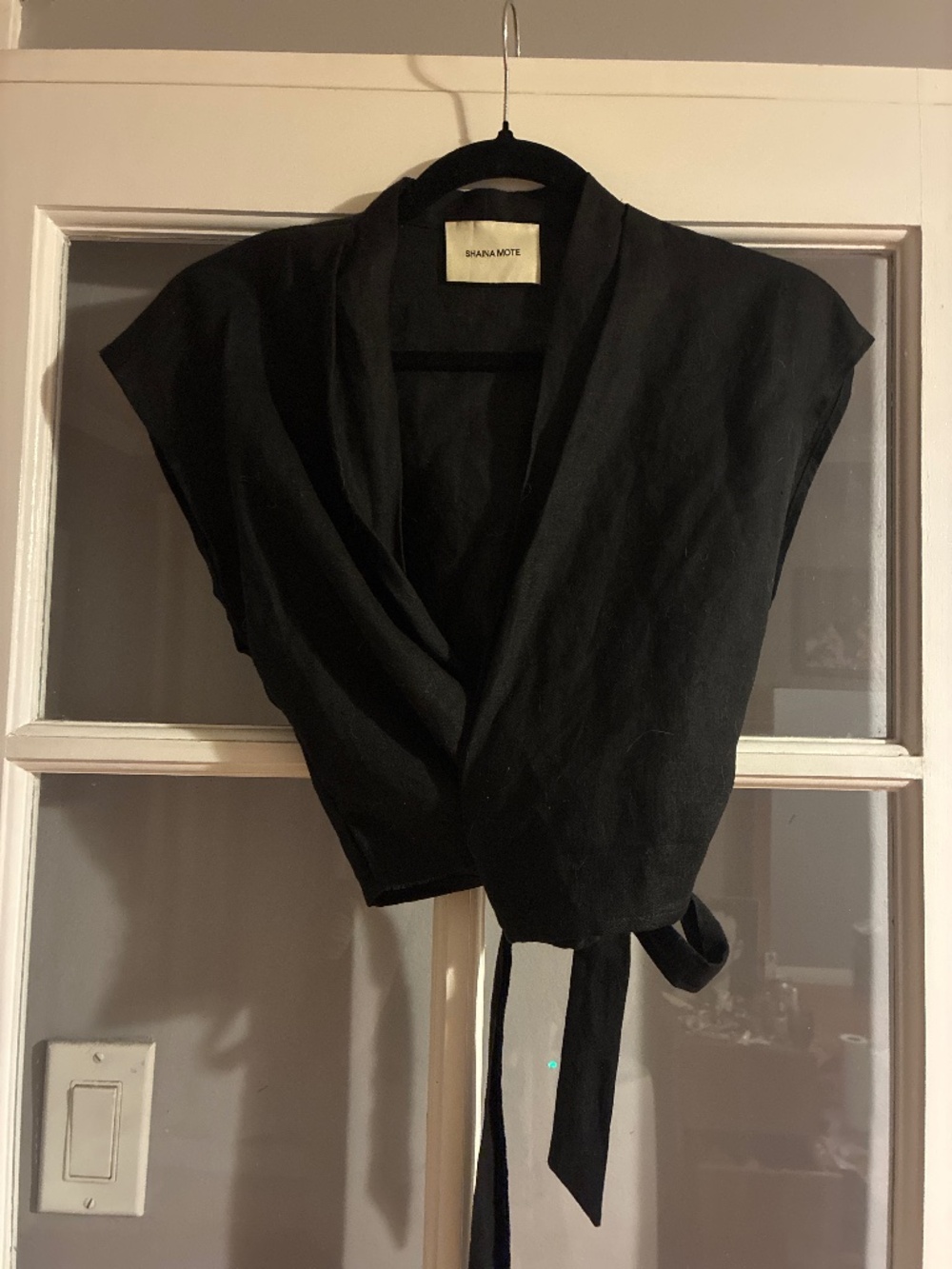 Shaina Mote Linen Wrap top